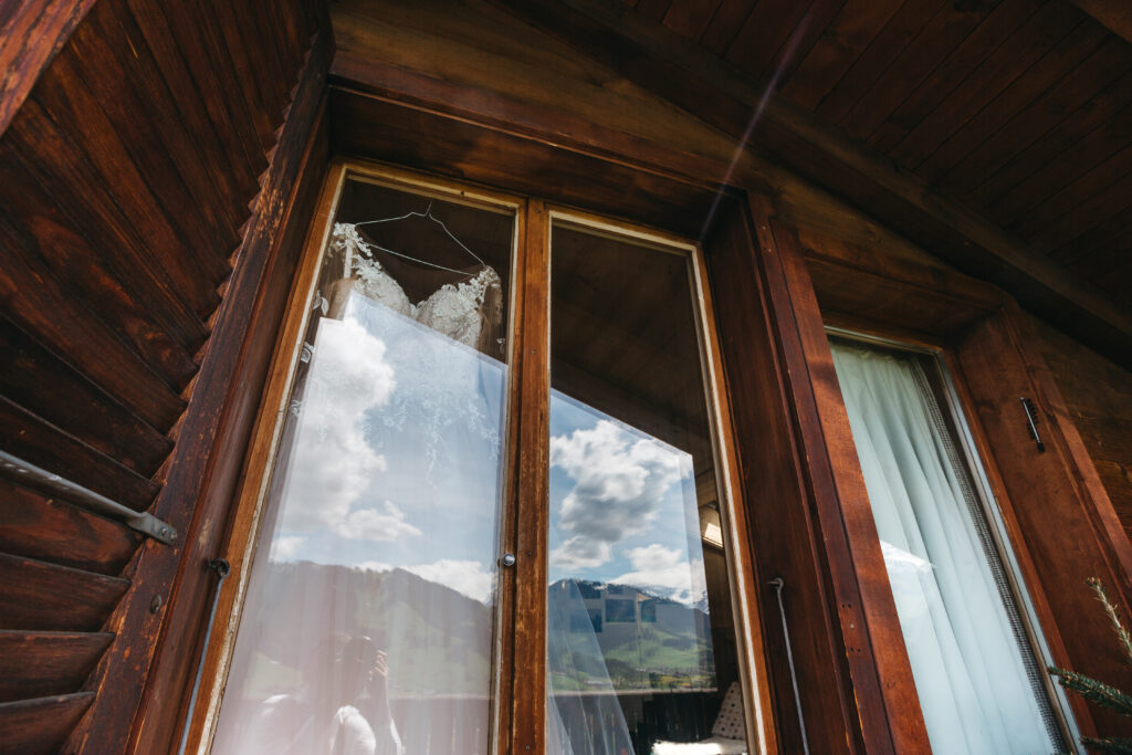 wooden casement window installation