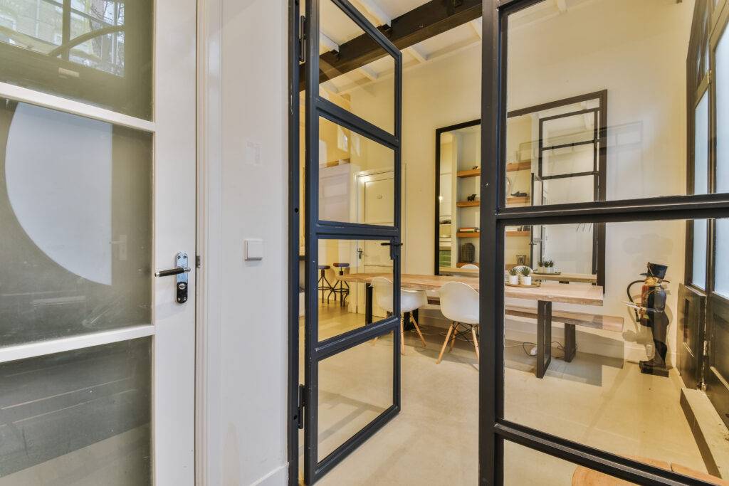 Stylish hallway with door and window installation in hollywood sc